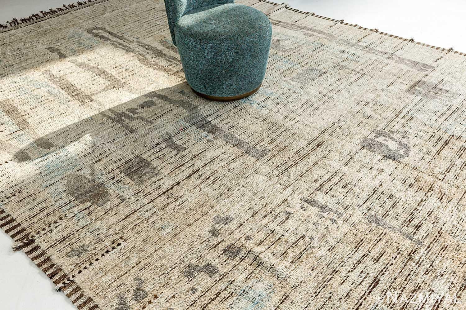 Hand-Knotted Nazmiyal Collection Modern Distressed Area Rug. 9 Ft 9 in x 13 Ft 9 in