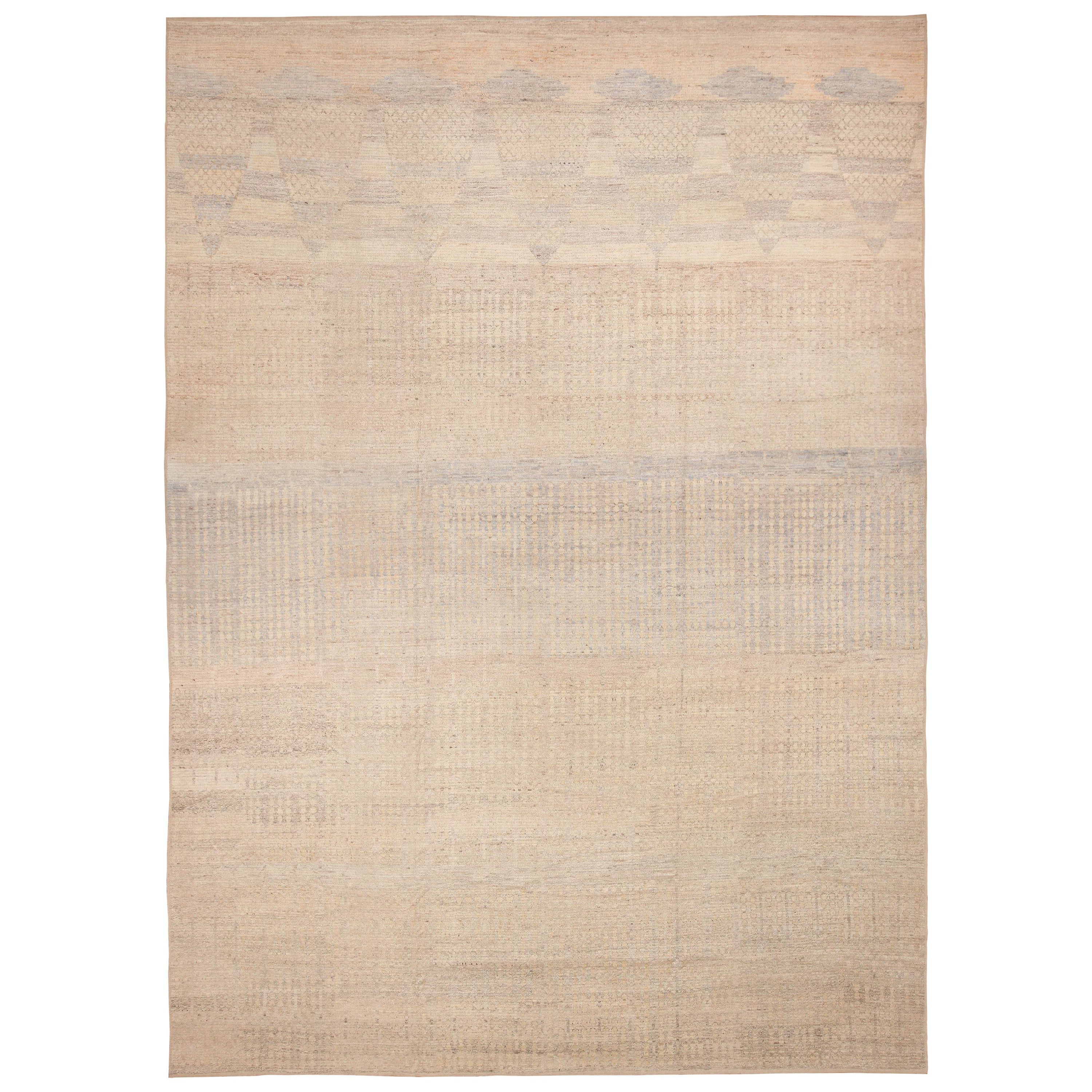 Tappeto decorativo moderno con effetto distorto Nazmiyal Collection. 15 ft 4 in x 20 ft 10 in
