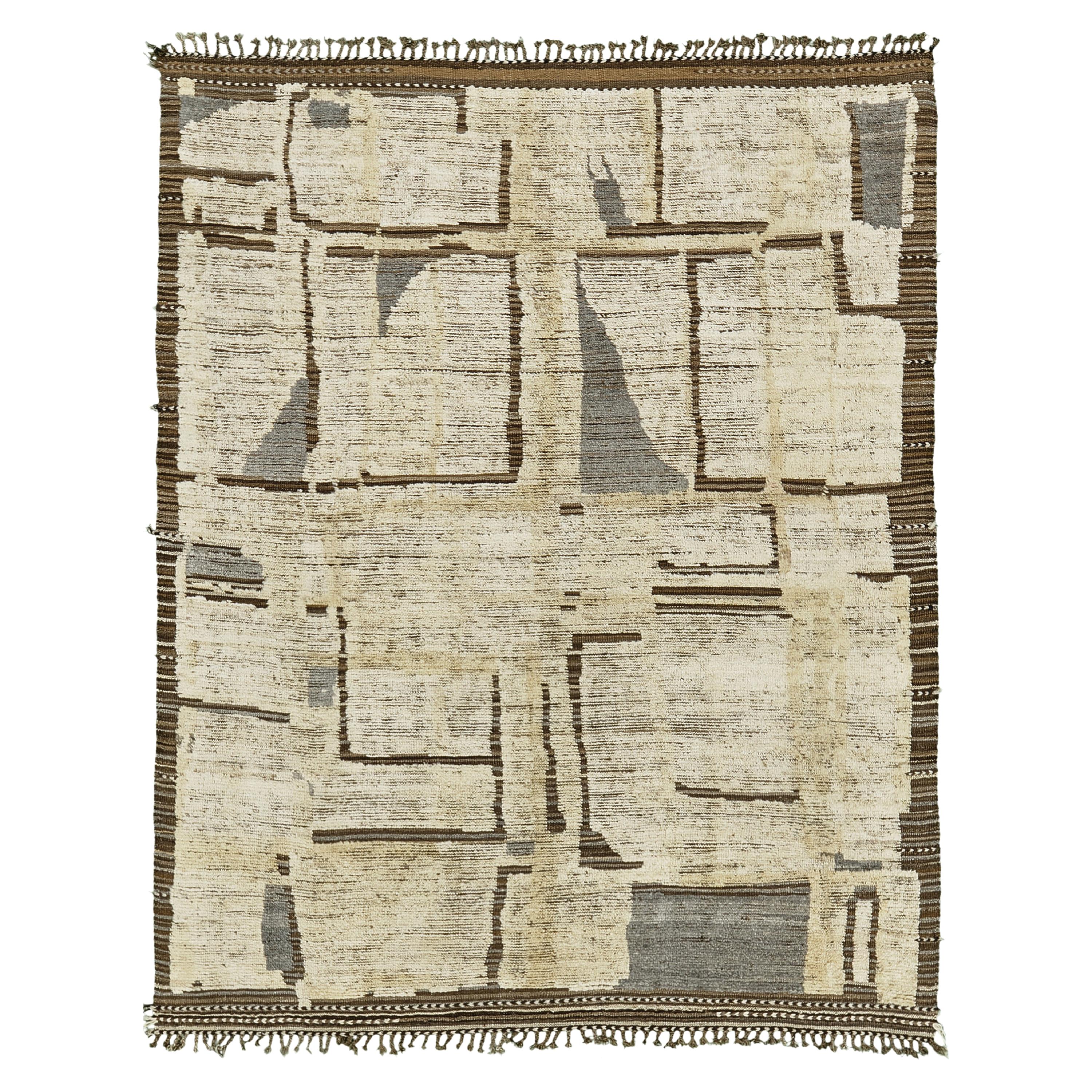 Nazmiyal Collection Modern Distressed Rug  7 ft 5 in x 9 ft 10 in