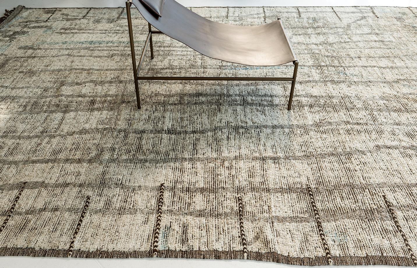 Hand-Knotted Nazmiyal Collection Modern Distressed Rug 9 ft 10 in x 14 ft 2 in 