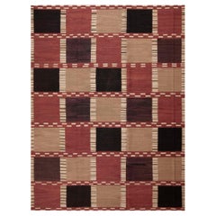 Nazmiyal Collection Alfombra moderna de tejido plano MCM Kilim de diseño sueco 10' x 13'7