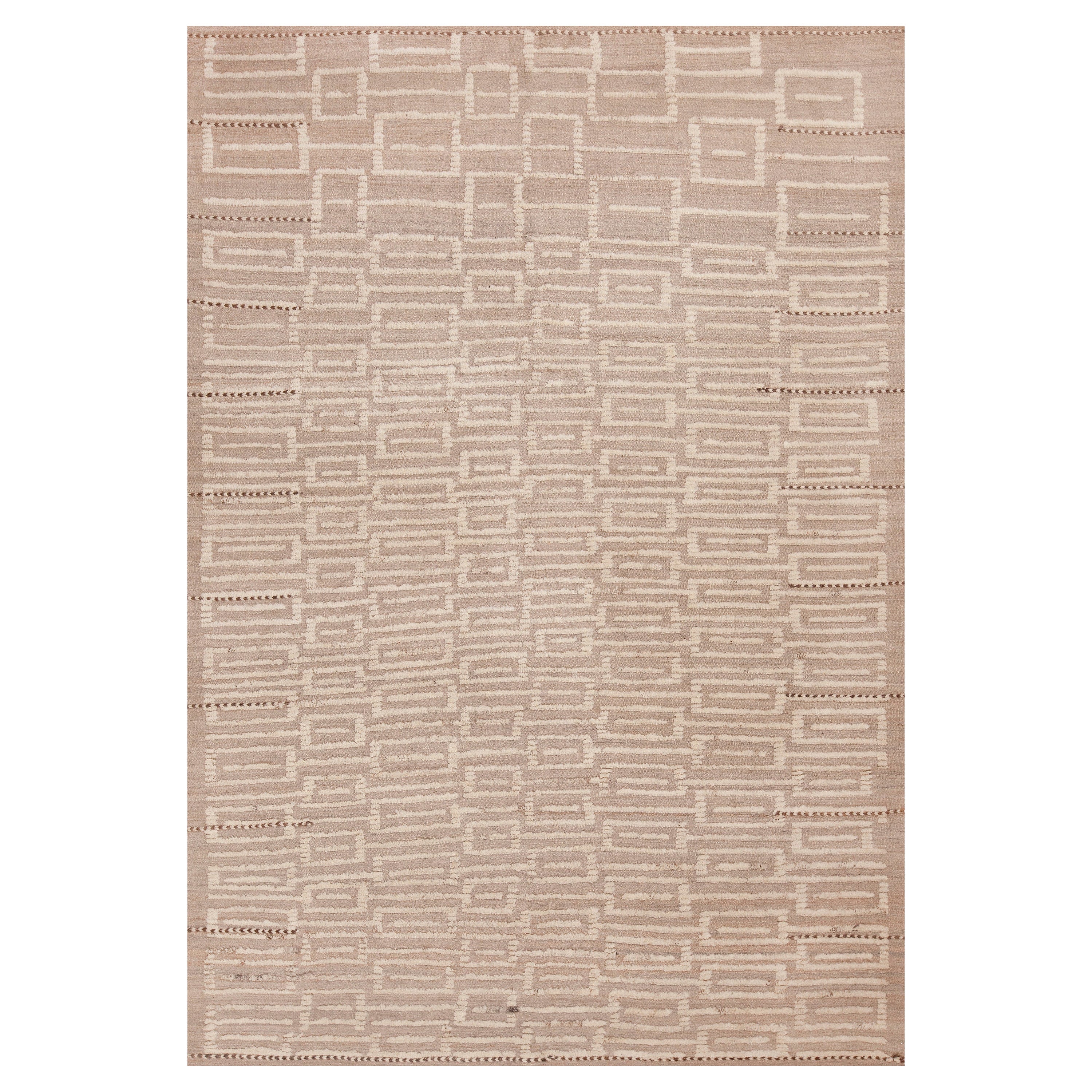 Tappeto Geometrico Moderno fatto a mano Nazmiyal Collection 6'7" x 9'7"