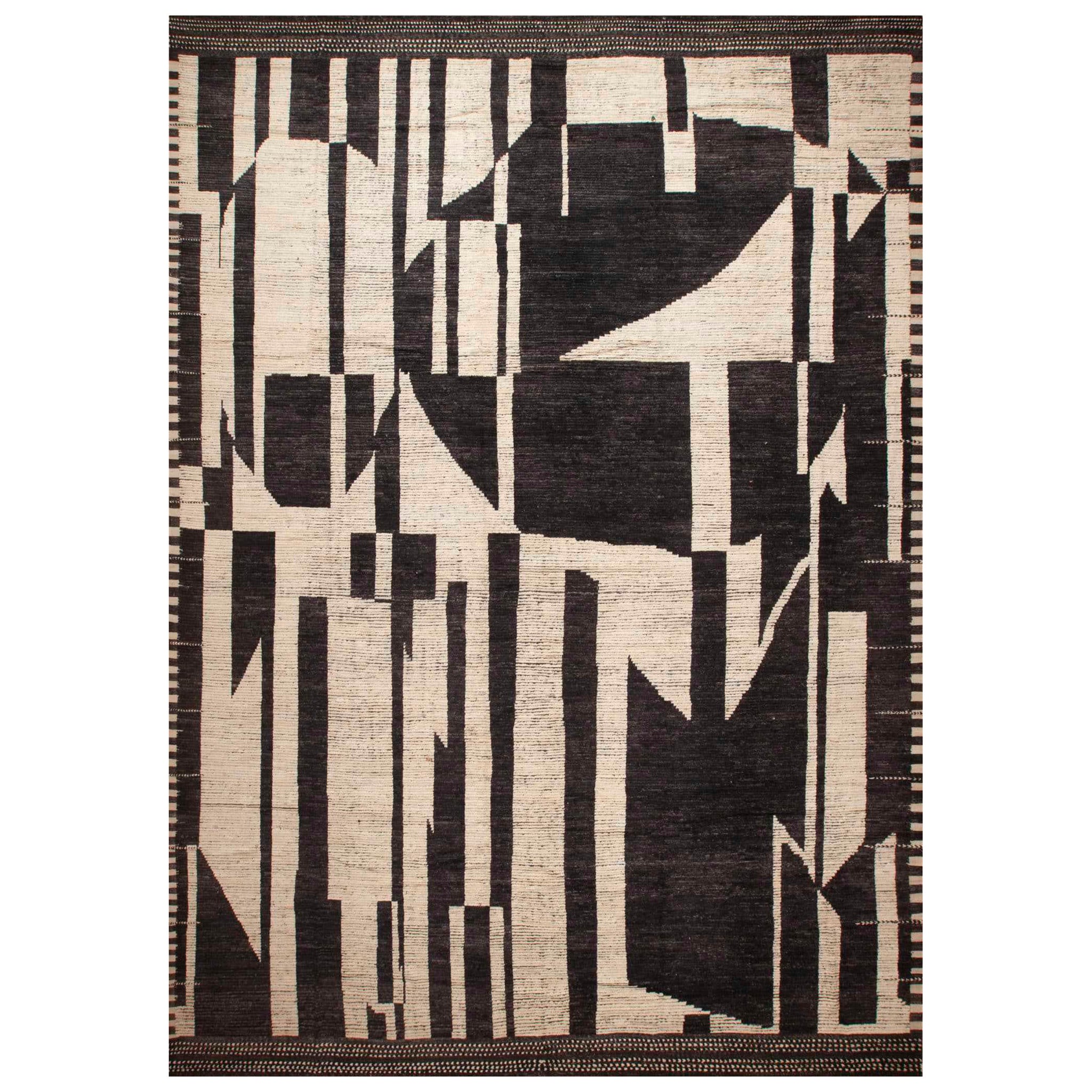 Tappeto moderno geometrico in stile Hollywood Regency Nazmiyal Collection 14' x 19'6"