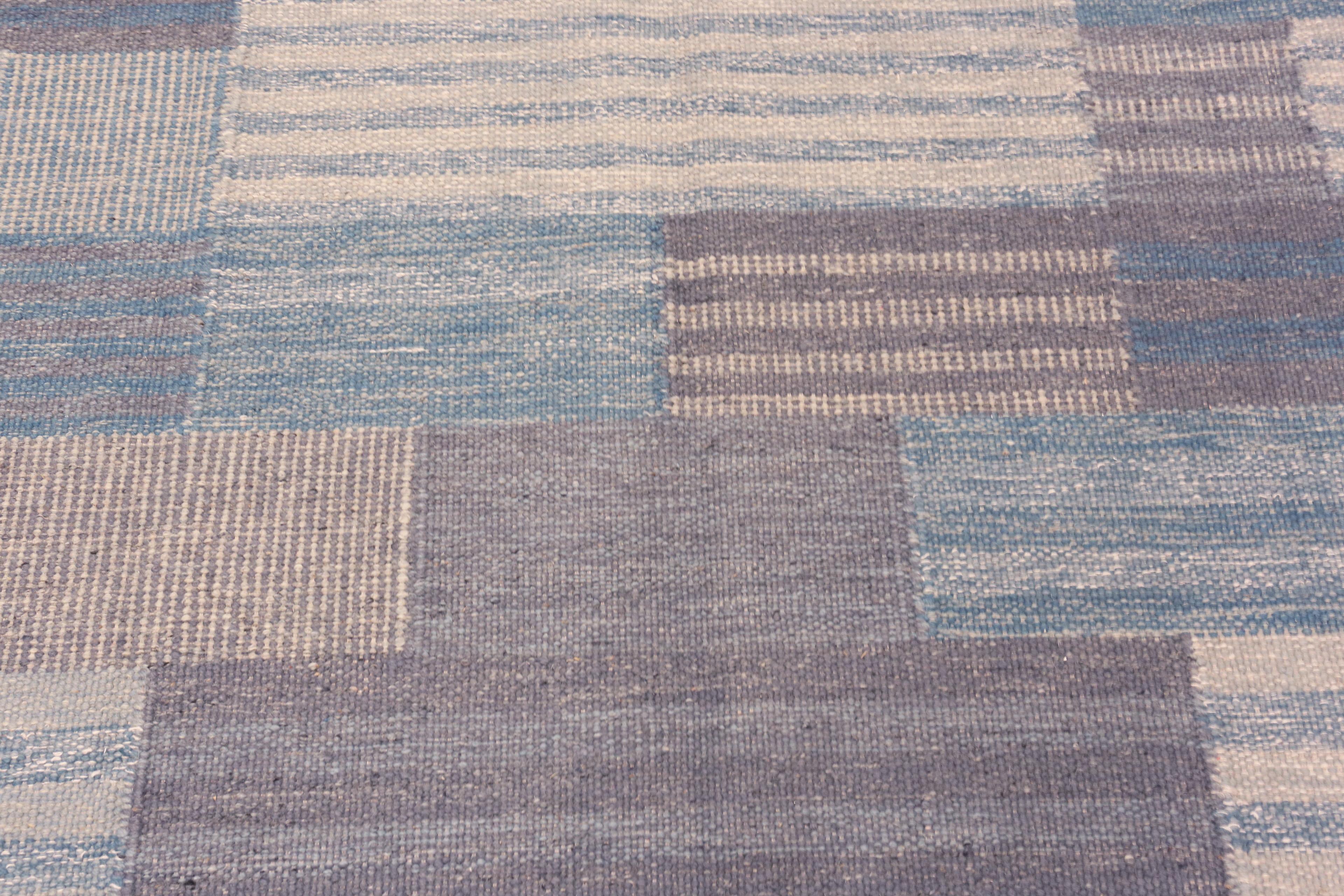 Scandinavian Modern Nazmiyal Collection Modern Swedish Inspired Rug. 9 ft 2 in  x 12 ft 1 in  For Sale