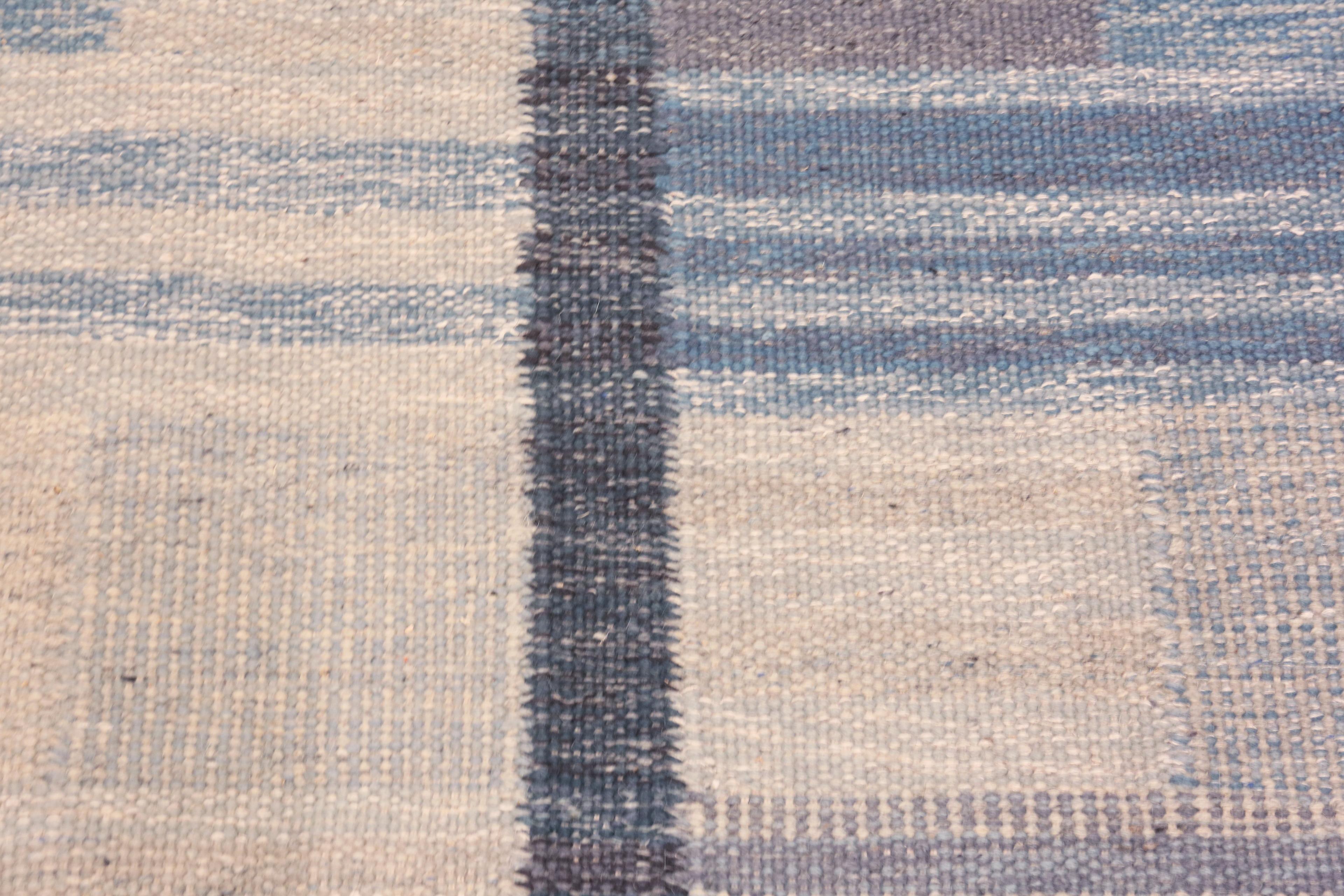 Wool Nazmiyal Collection Modern Swedish Inspired Rug. 9 ft 2 in  x 12 ft 1 in  For Sale