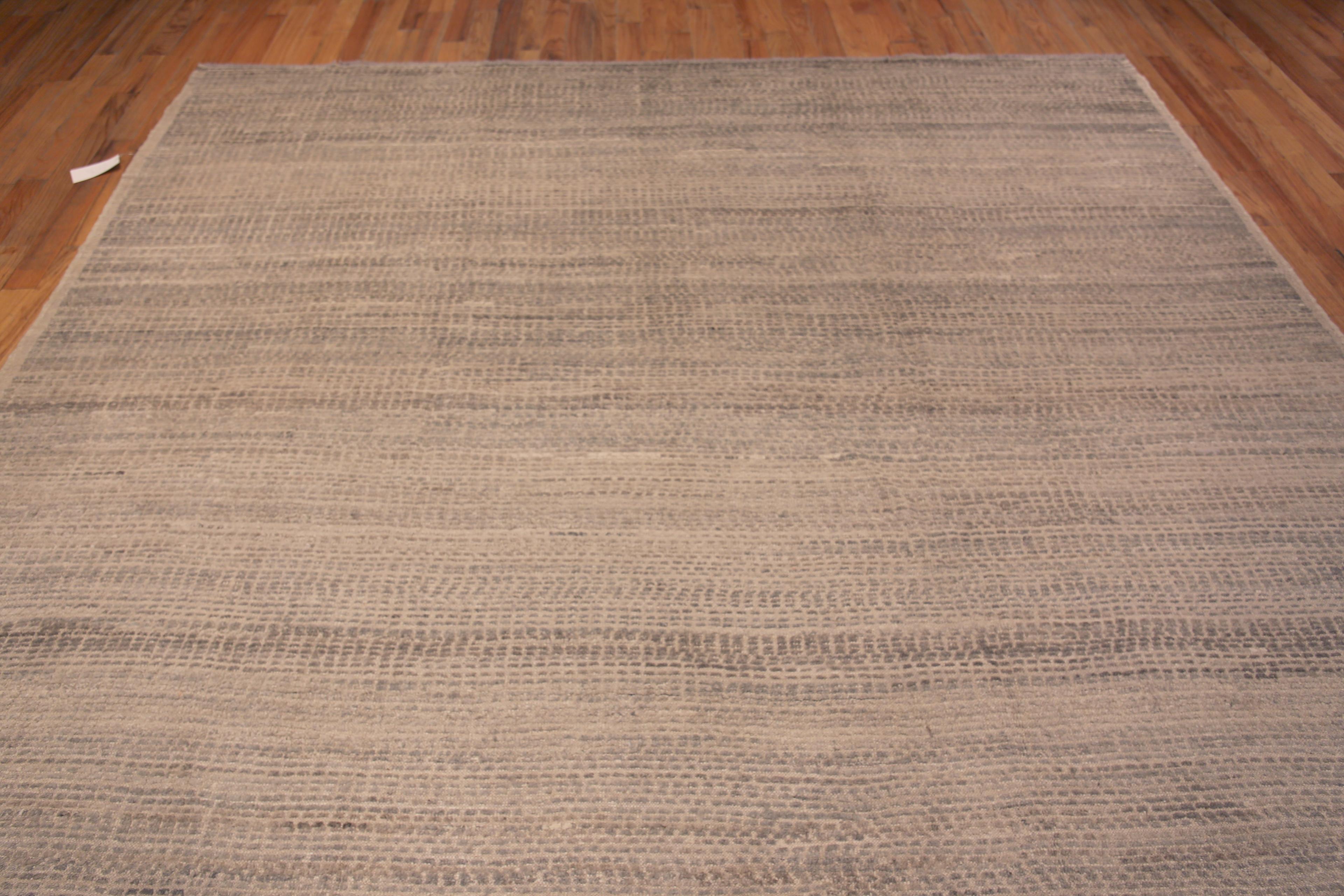 Contemporary Nazmiyal Collection Modern Grey Abstract Handmade Wool Area Rug 10' x 12'9