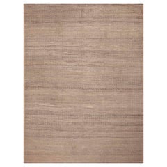 Collection Nazmiyal - Tapis gris abstrait en laine fait à la main - 10' x 12'9"