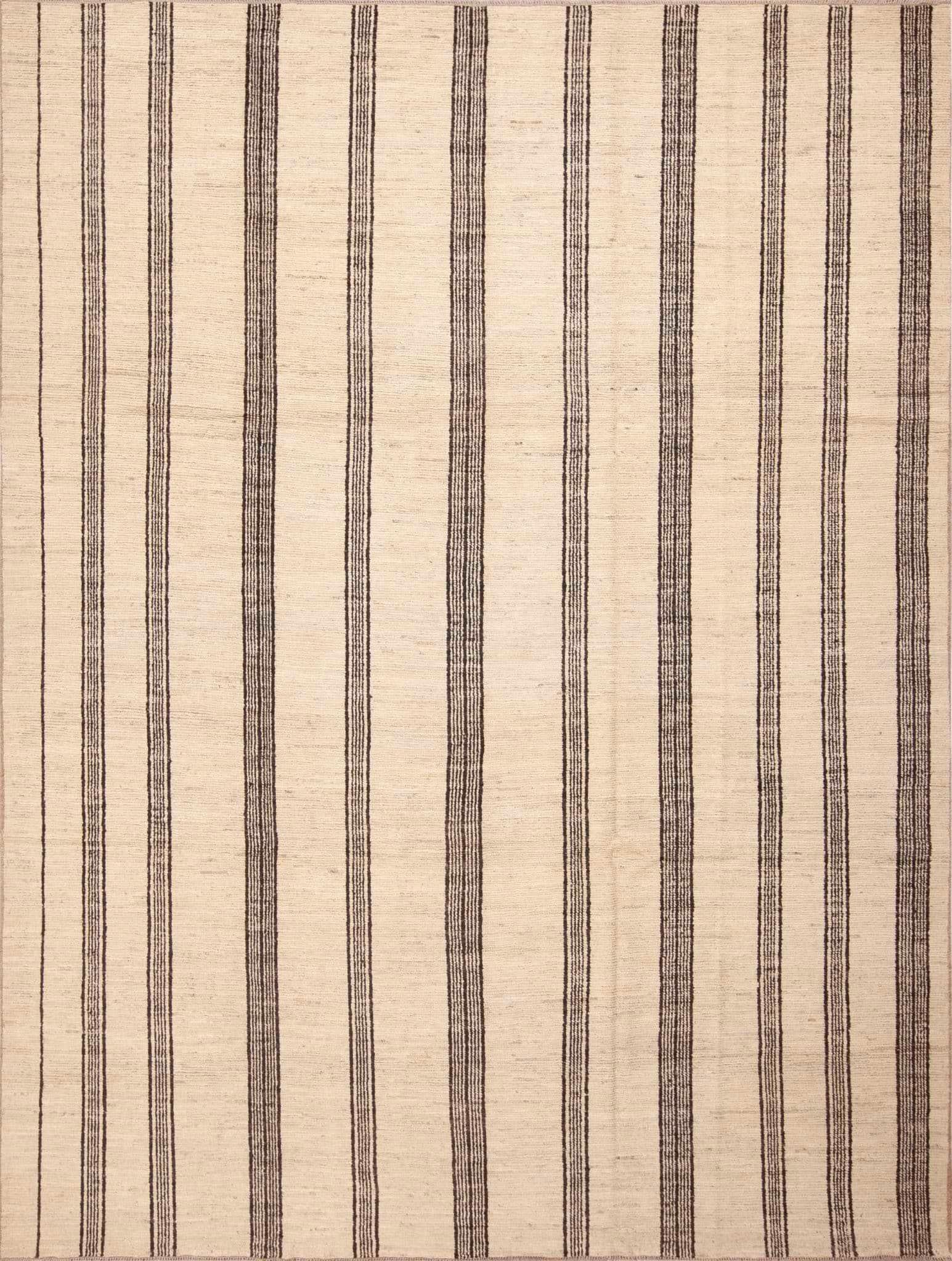 Nazmiyal Collection Modern Minimalistic Stripped Black Room Size Rug 9