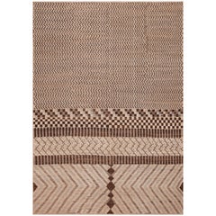 Nazmiyal Kollektion Moderner marokkanischer Berber Beni Ourain Design Teppich 6'9" x 9'8"
