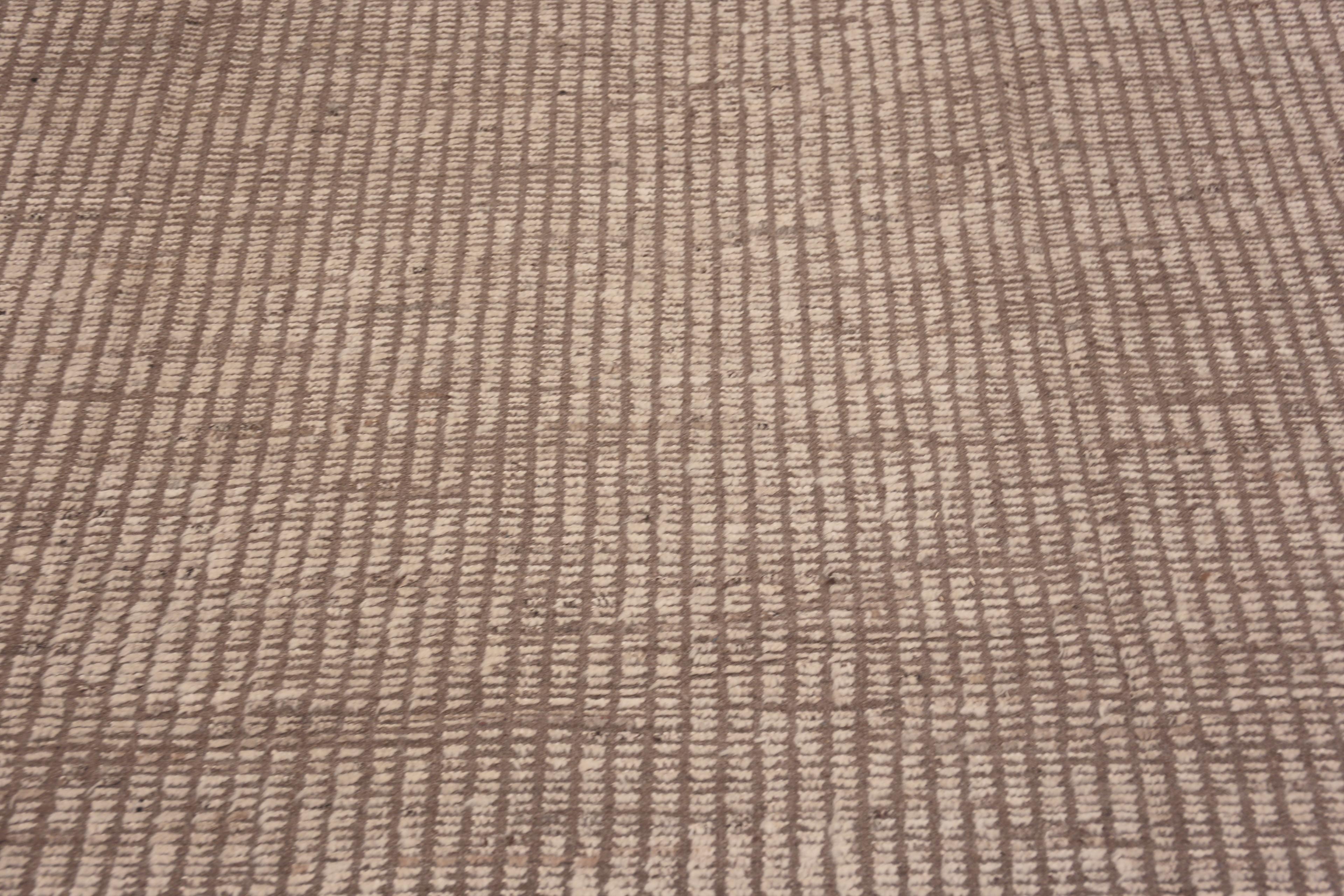 Wool Nazmiyal Collection Modern Neutral Minimalist Abstract Area Rug 15'1
