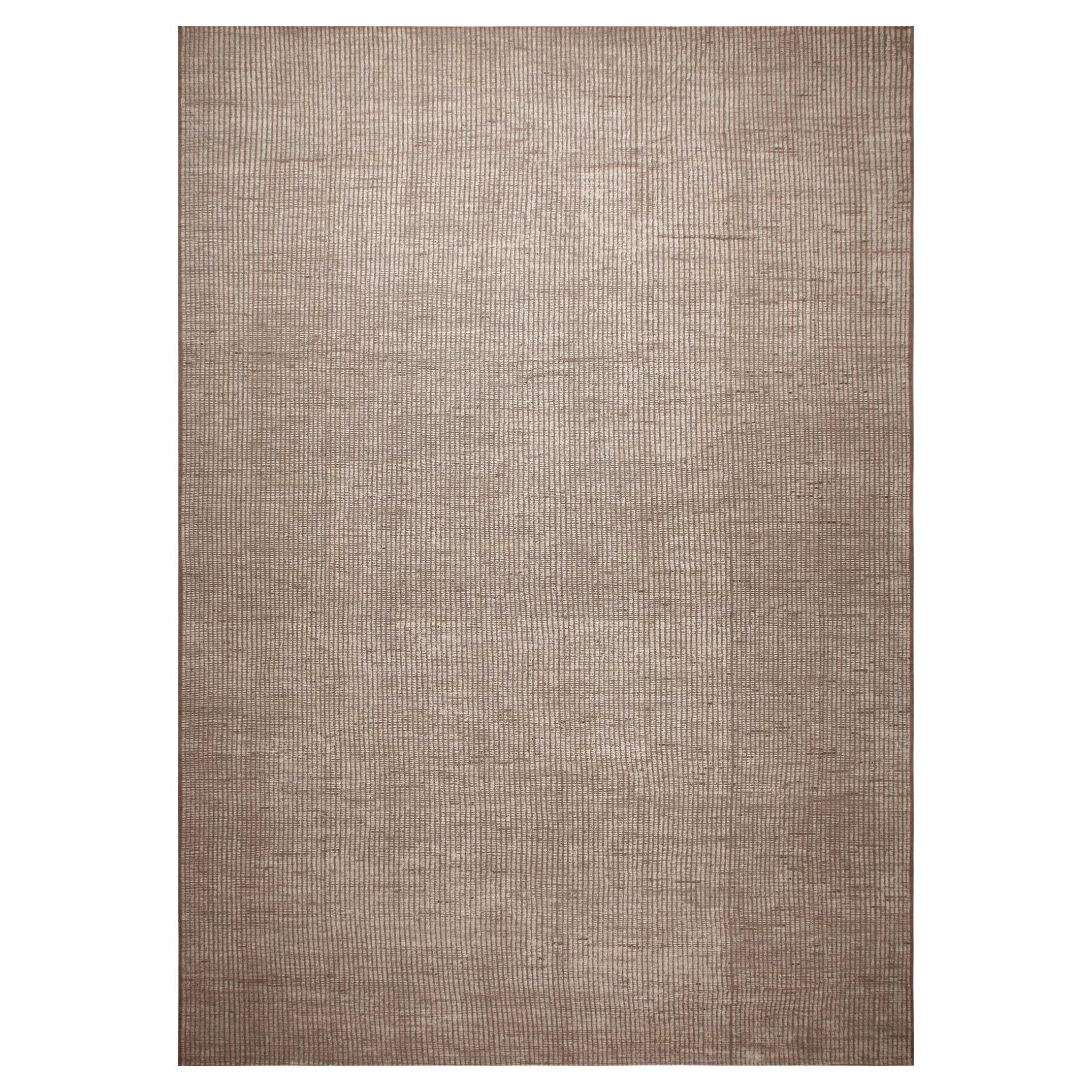 Nazmiyal Collection Modern Neutral Minimalist Abstract Area Rug 15'1" x 21'7" For Sale