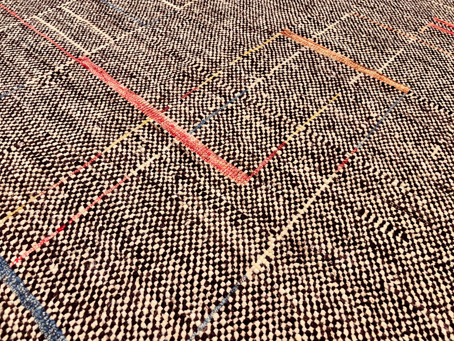 Nazmiyal Collection Moderne Neutralton Minimalist Teppich 8 ft 10 in x 11 ft 11 in (Handgeknüpft) im Angebot