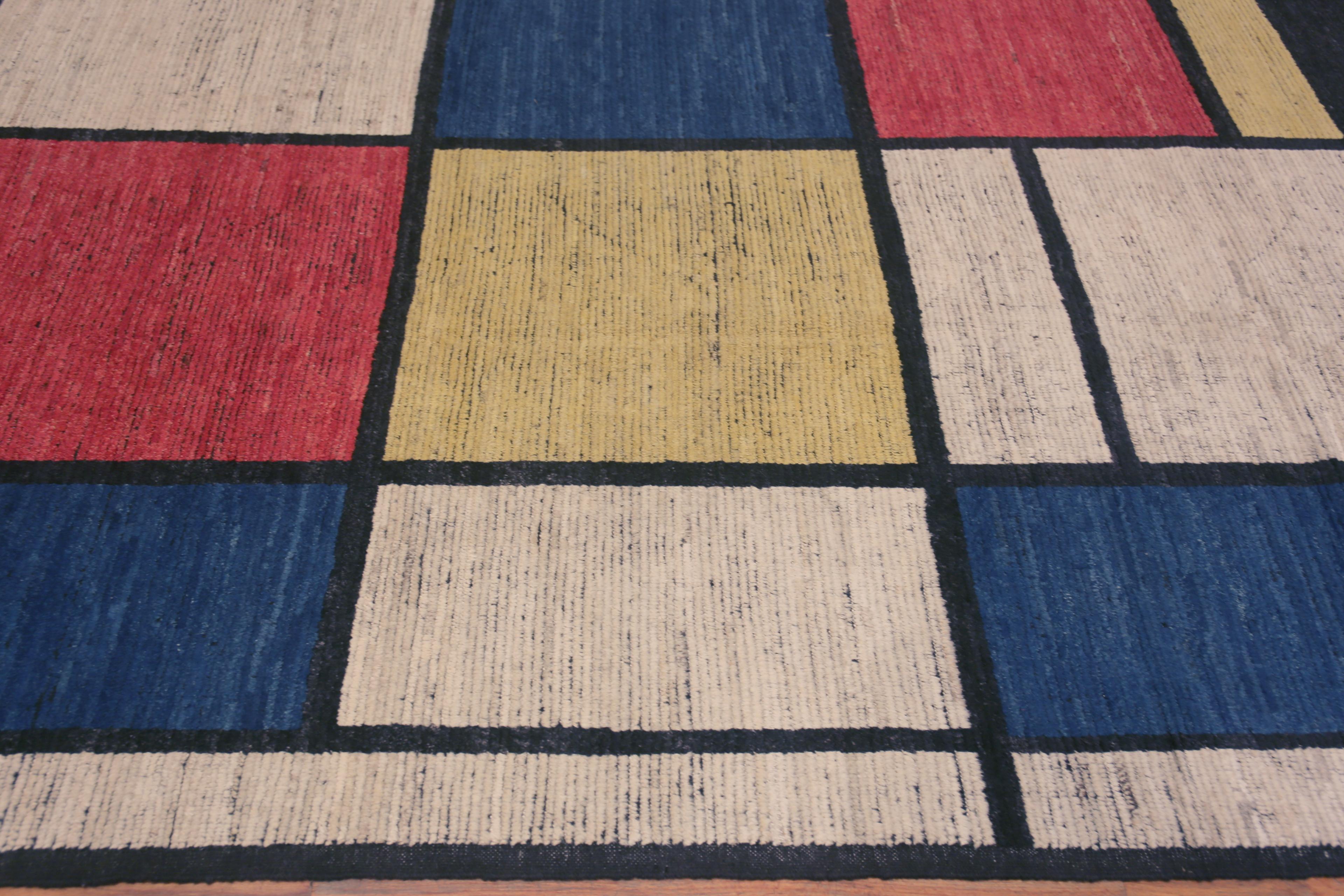 XXIe siècle et contemporain Collection Nazmiyal, design Piet Mondrian, taille de pièce 9'5