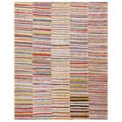 Alfombra de trapo moderna Nazmiyal Collection. 9 pies 8 pulgadas x 11 pies 10 pulgadas