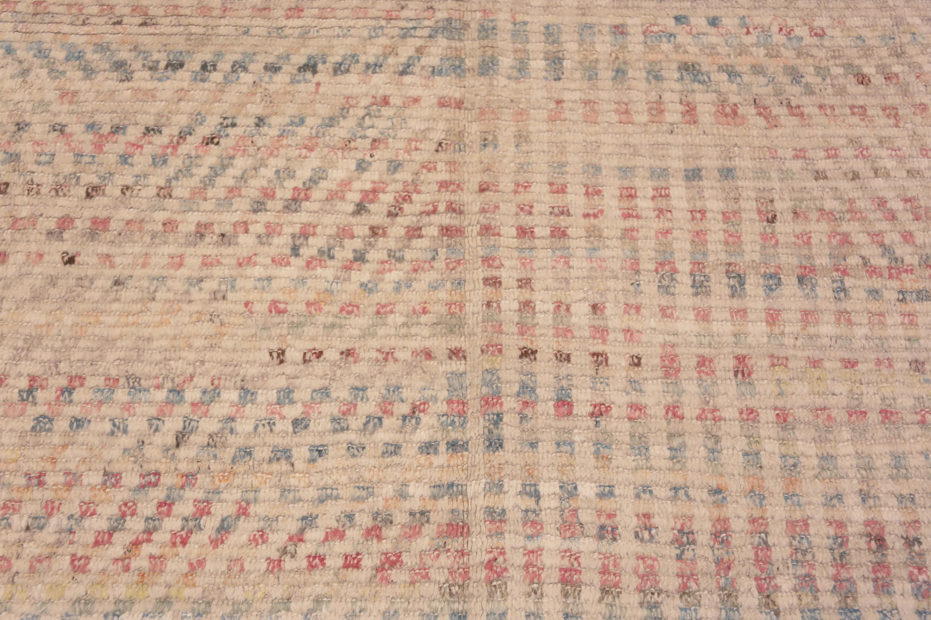 Nazmiyal Kollektion Moderner rustikaler geometrischer Nomadic-Teppich mit geometrischem Stammesmotiv 6'8