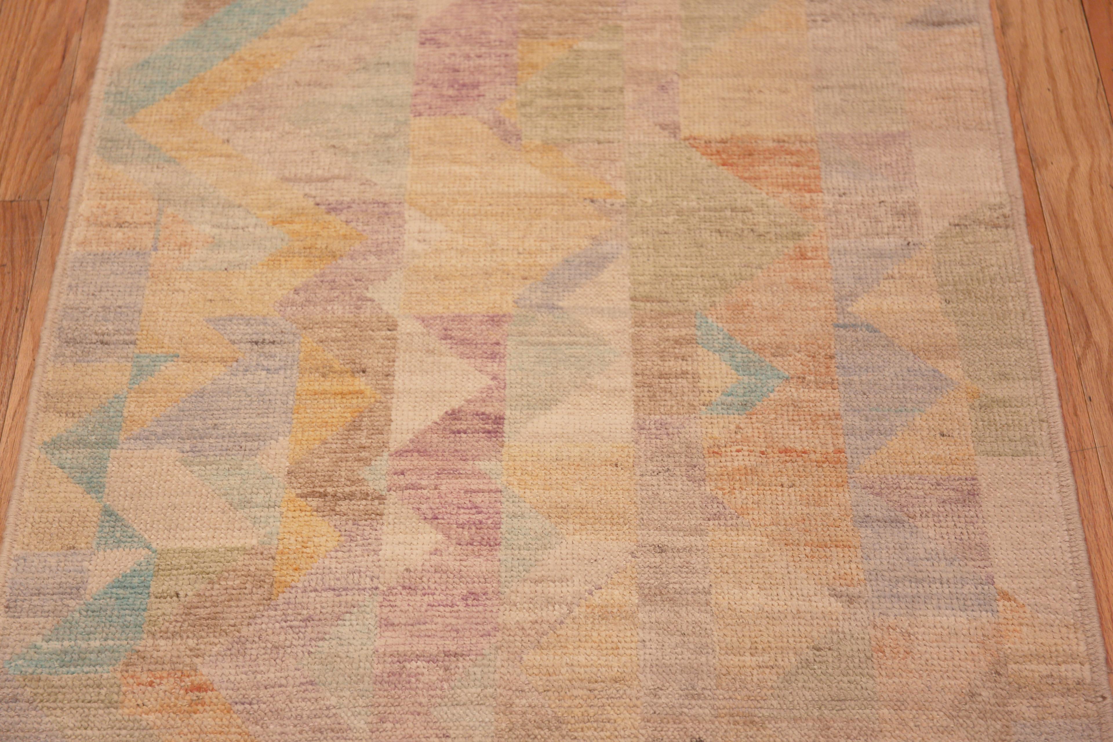 Tribal Collection Nazmiyal, tapis de couloir géométrique tribal rustique moderne 2'10