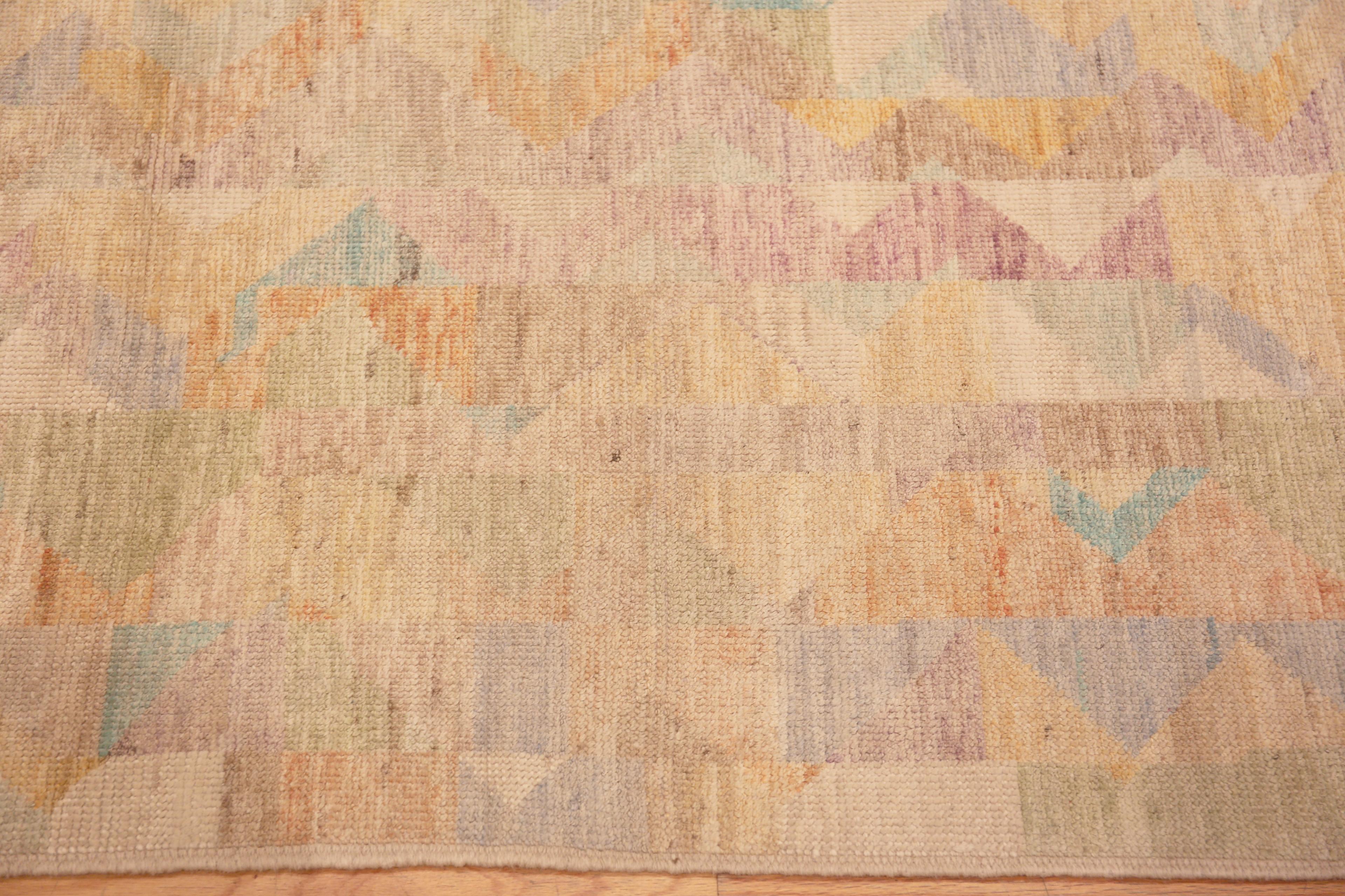 Centrasiatique Collection Nazmiyal, tapis de couloir géométrique tribal rustique moderne 2'10