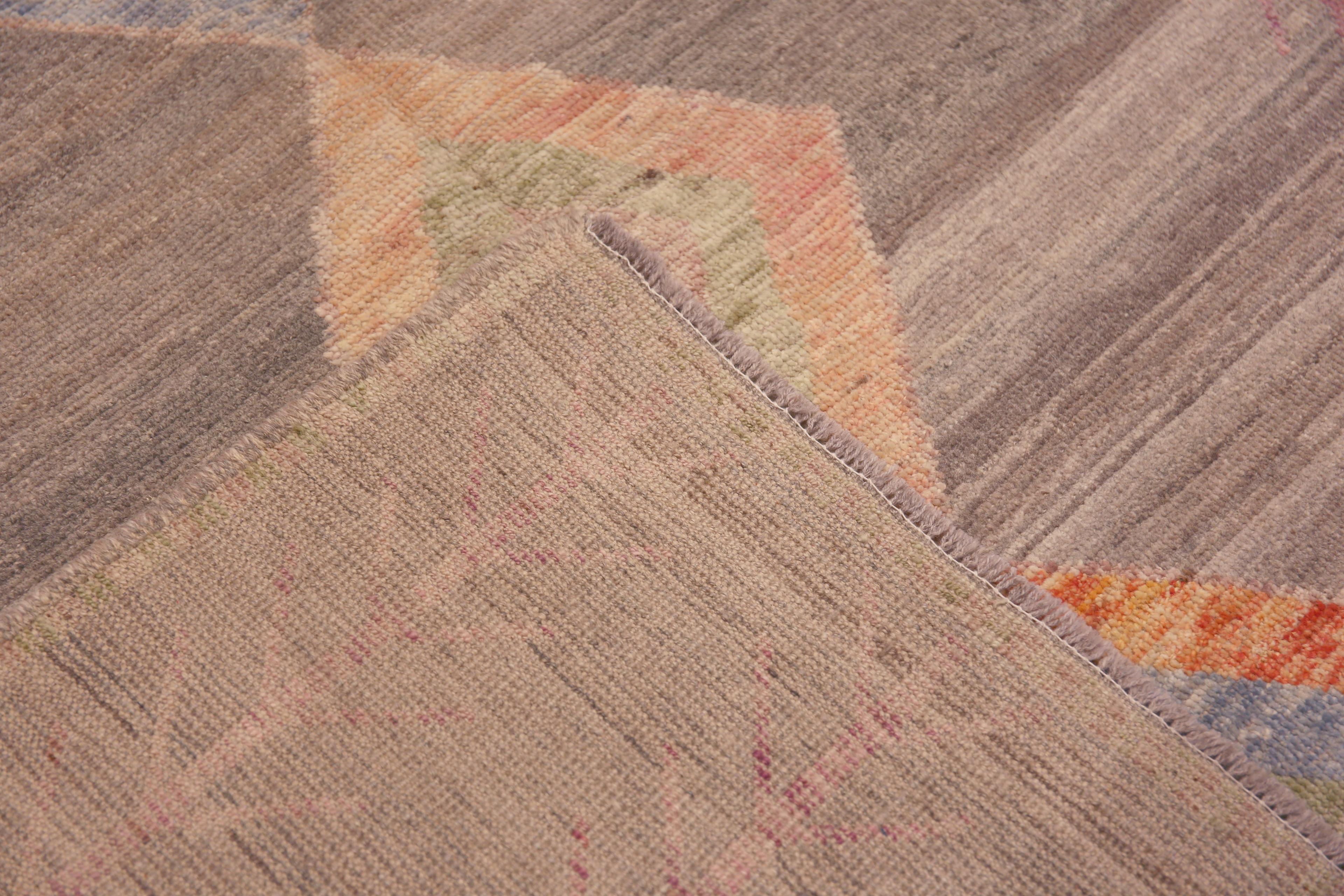Collection Nazmiyal, petite taille, tapis tribal géométrique de 5'1