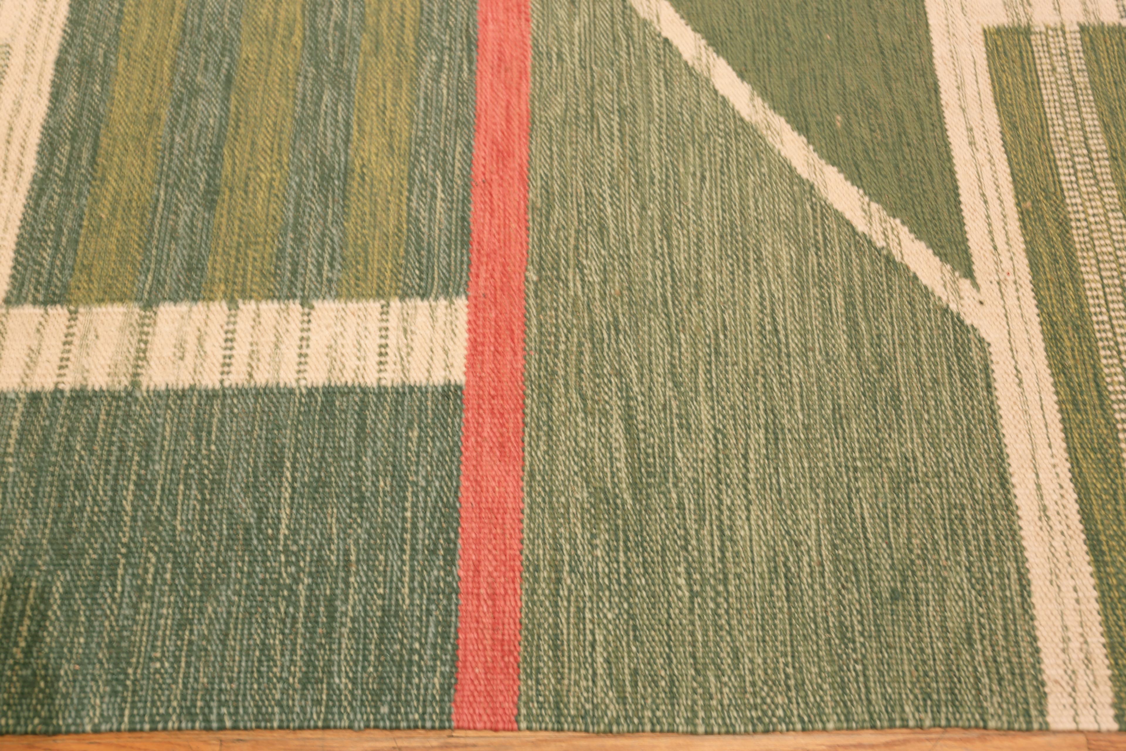 Nazmiyal Collection Moderne schwedische inspiriert Kilim Teppich 9 ft 5 in x 11 ft 8 in (Skandinavische Moderne) im Angebot