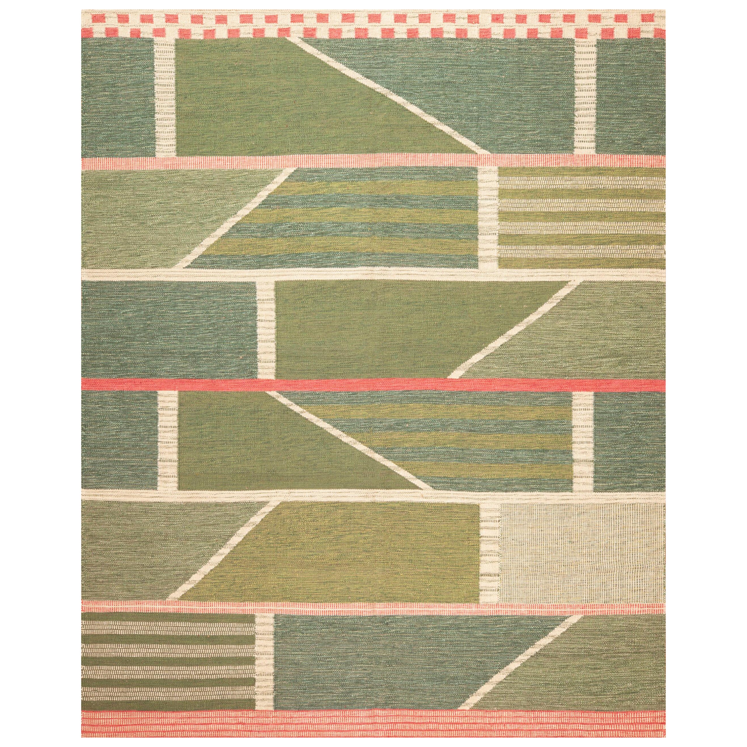 Nazmiyal Collection Moderne schwedische inspiriert Kilim Teppich 9 ft 5 in x 11 ft 8 in im Angebot