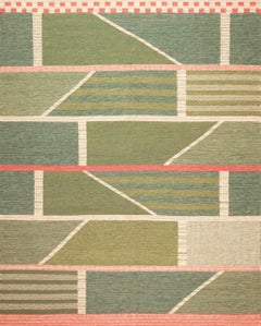Nazmiyal Collection Modern Swedish Inspired Kilim Rug 9 ft 5 in x 11 ft 8 in