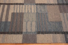 Nazmiyal Collection Modern Swedish Inspired Kilim Runner. 3 ft 1 in x 12 ft