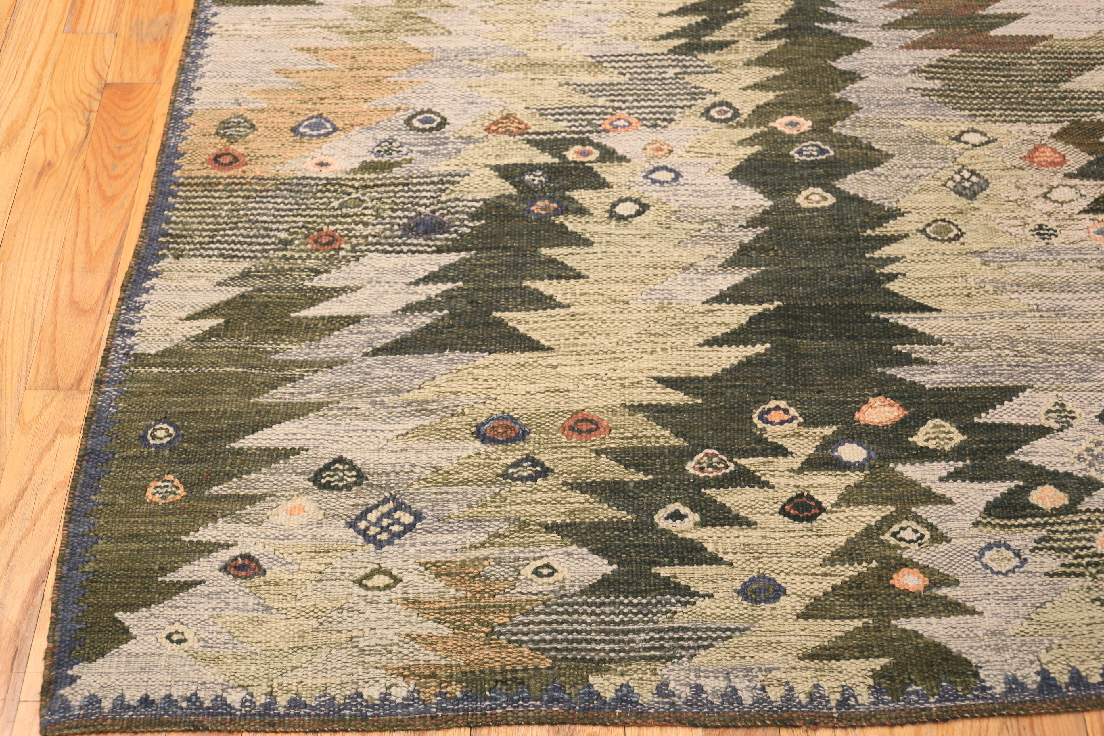 XX secolo Nazmiyal Collection Tappeto moderno svedese Kilim & Kilim 6 ft 3 in x 9 ft in vendita