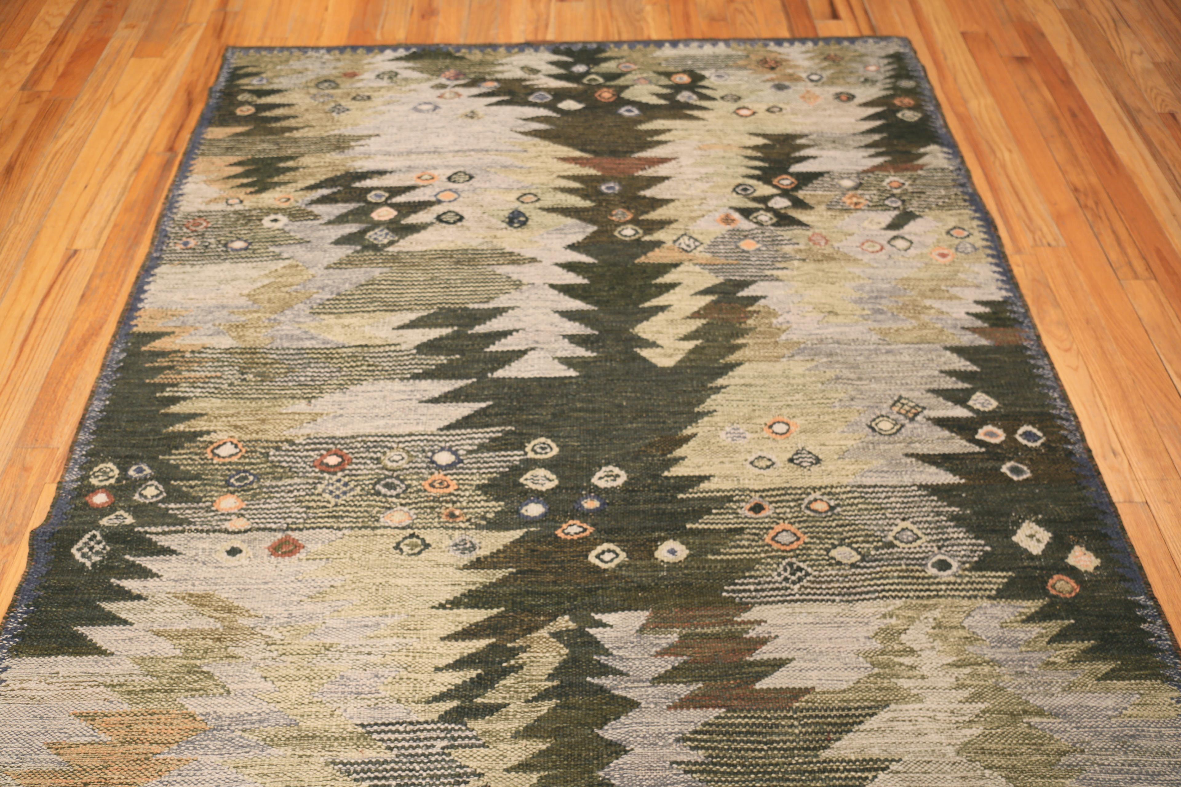 Lana Nazmiyal Collection Tappeto moderno svedese Kilim & Kilim 6 ft 3 in x 9 ft in vendita
