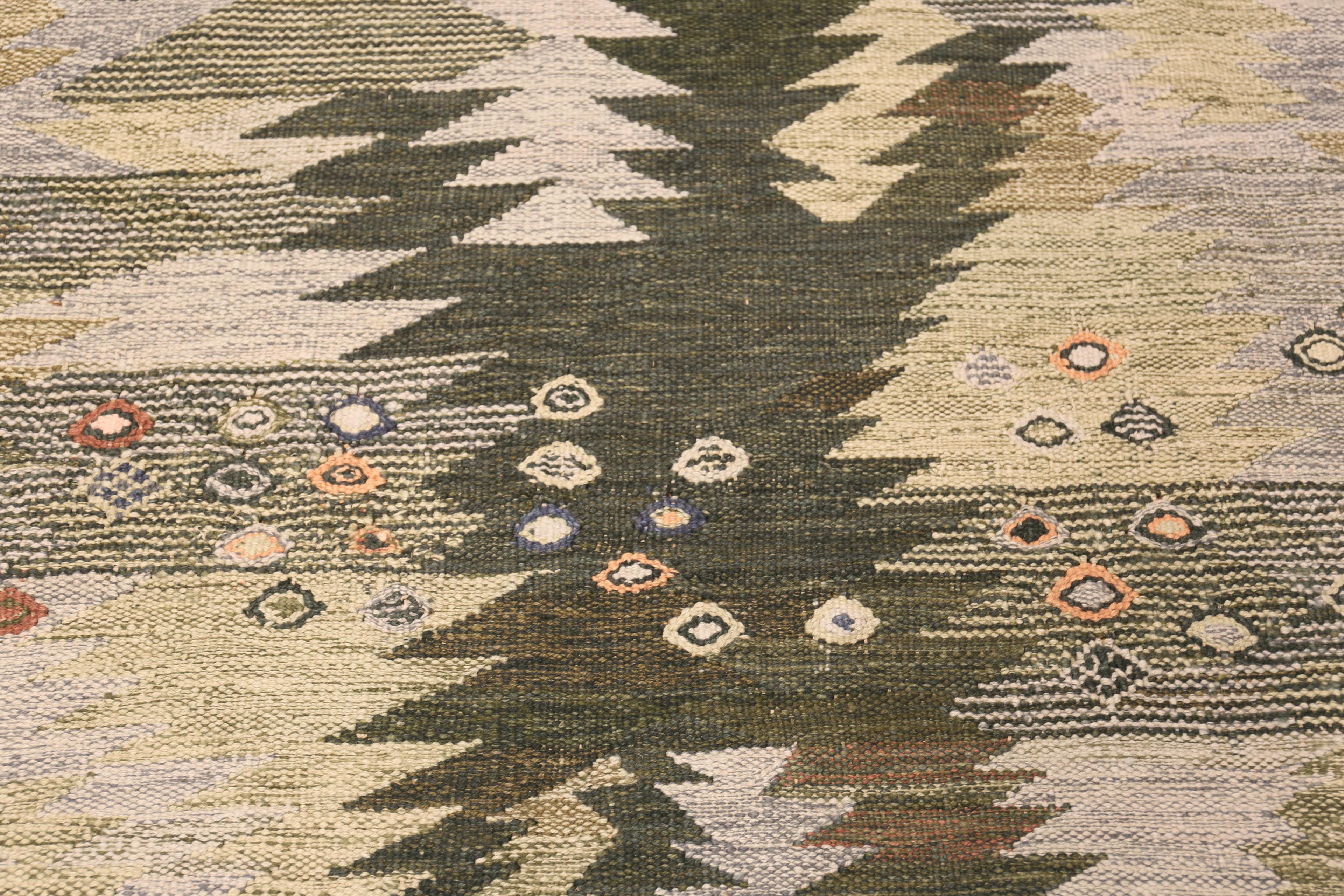 Nazmiyal Collection Tappeto moderno svedese Kilim & Kilim 6 ft 3 in x 9 ft in vendita 1