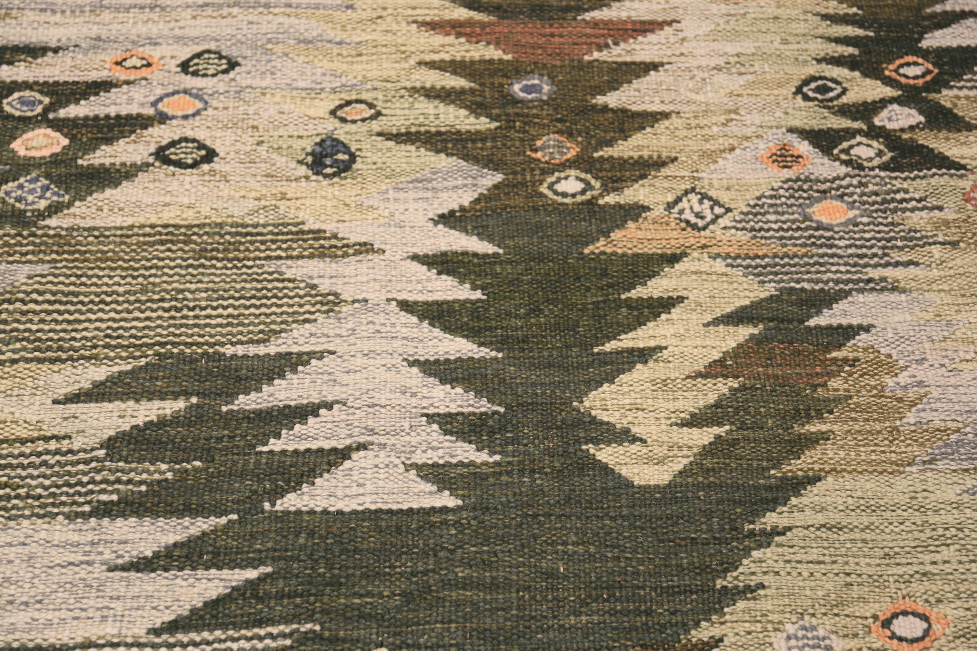 Nazmiyal Collection Tappeto moderno svedese Kilim & Kilim 6 ft 3 in x 9 ft in vendita 2