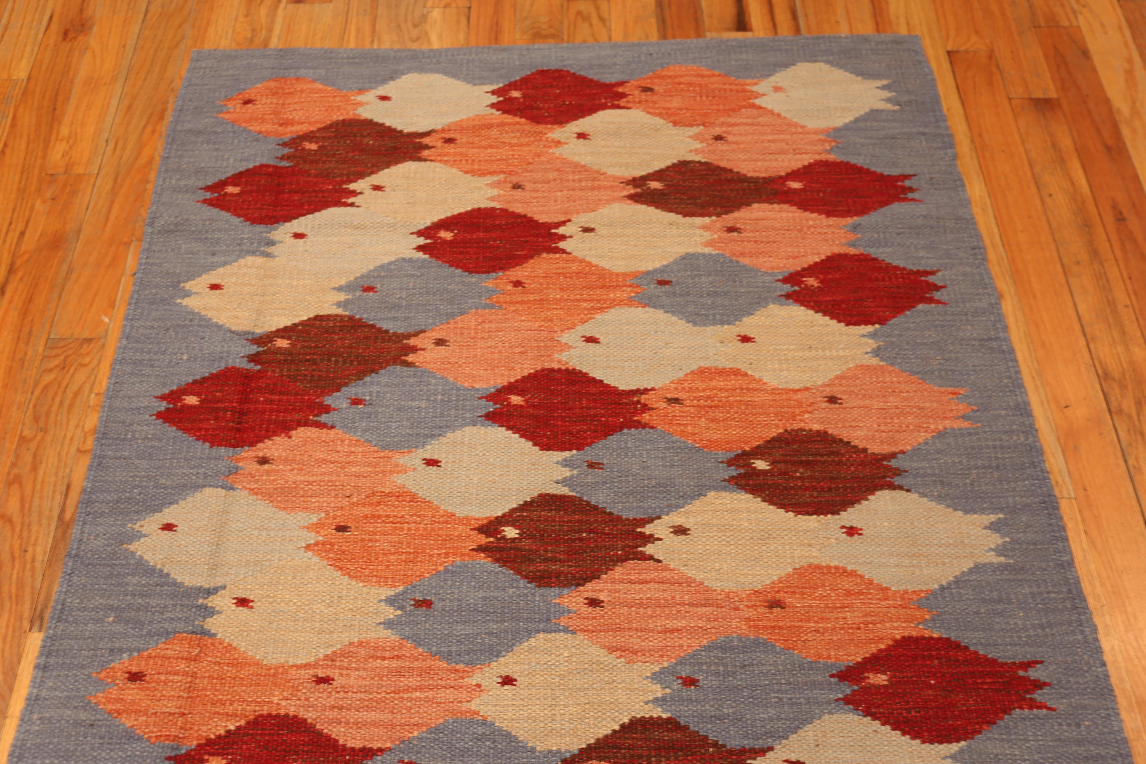 Moderno Nazmiyal Collection Tappeto Kilim moderno in stile svedese 4 ft 2 in x 6 ft in vendita