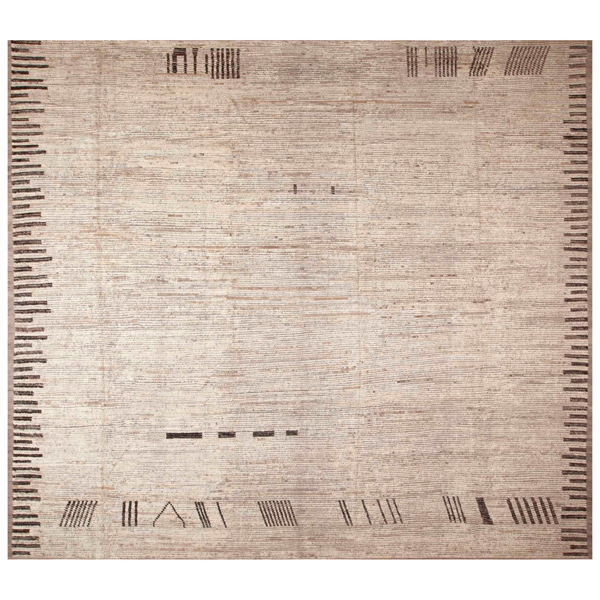 Nazmiyal Collection Tappeto moderno tribale geometrico dal design minimalista 14' x 15'