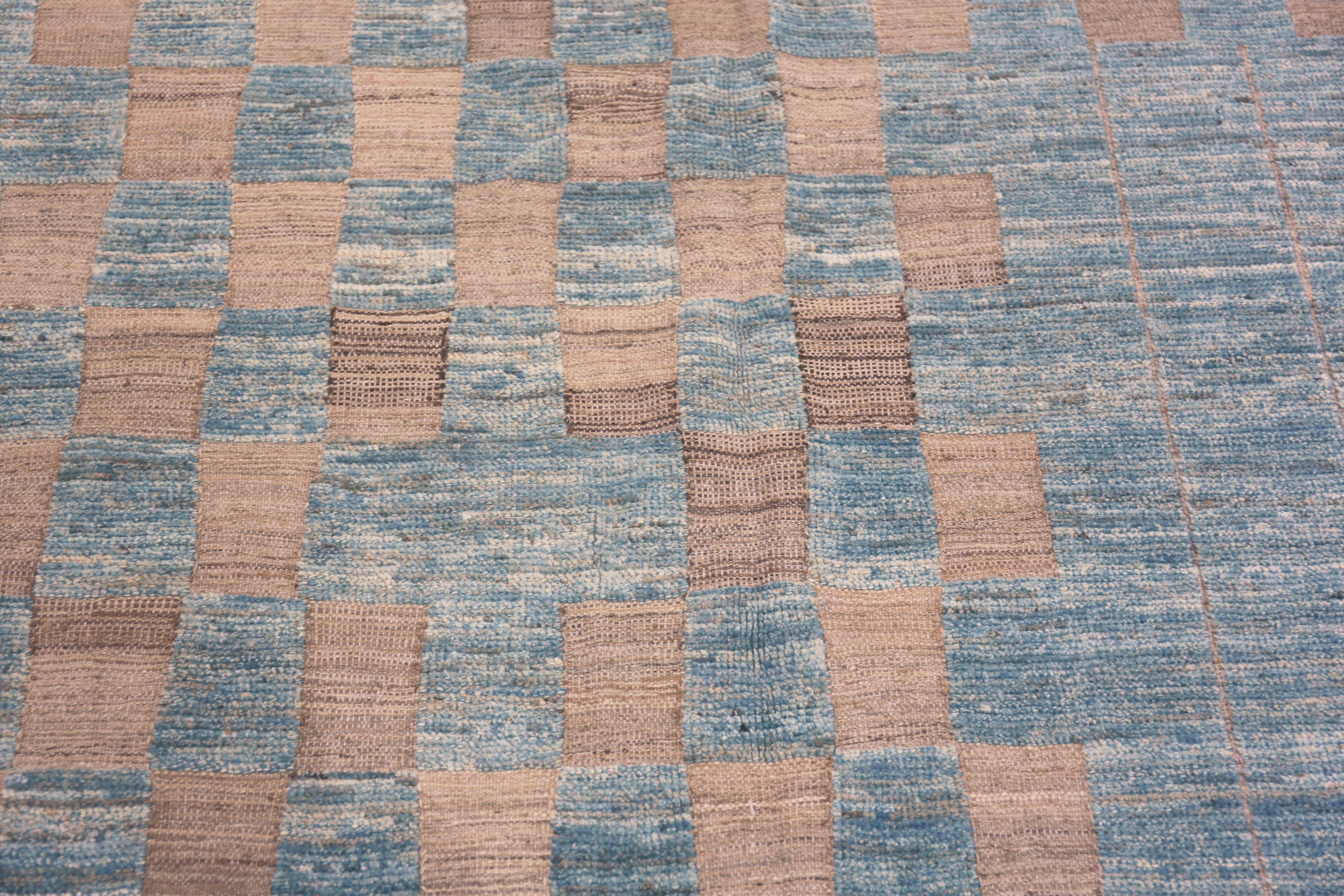 Noué à la main Collection Nazmiyal, tapis tribal géométrique moderne, taille de pièce 8'4