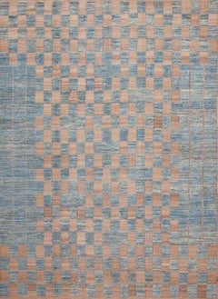 Collection Nazmiyal, tapis tribal géométrique moderne, taille de pièce 8'4" x 11'
