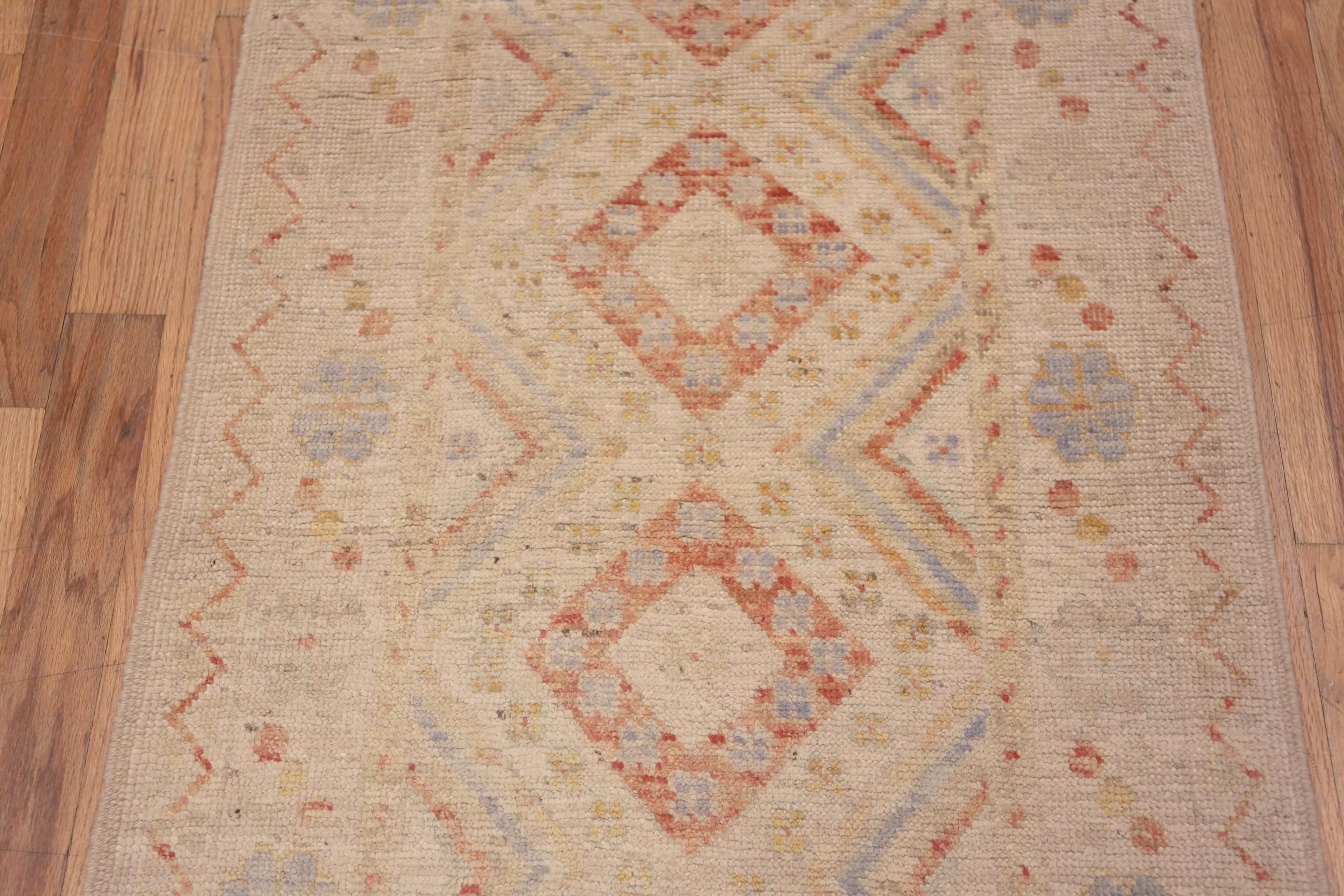 Hand-Knotted Nazmiyal Collection Modern Tribal Geometric Rustic Runner Rug 2'11