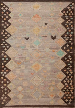 Nazmiyal Collection Modern Tribal Primitive  Nomadic Area Rug 6'1" x 9'9"