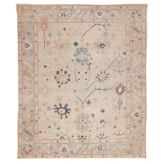 Nazmiyal Collection Alfombra Moderna de Diseño Oushak Turco Tribal 8'4" x 9'10"