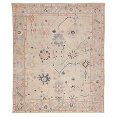 Nazmiyal Collection Modern Tribal Turkish Oushak Design Modern Rug 8'4" x 9'10"