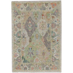 Nazmiyal Collection Modern Turkish Oushak Rug 6 ft 10 in x 9 ft 7 in