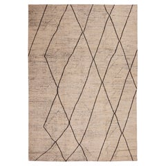 Nazmiyal Collection Moroccan Beni Ourain Design Modern Room Size Rug 9' x 12'4"