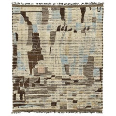 Nazmiyal Collection Nature Colors Modern Distressed Rug 12 ft 4 in x 14 ft 6 in