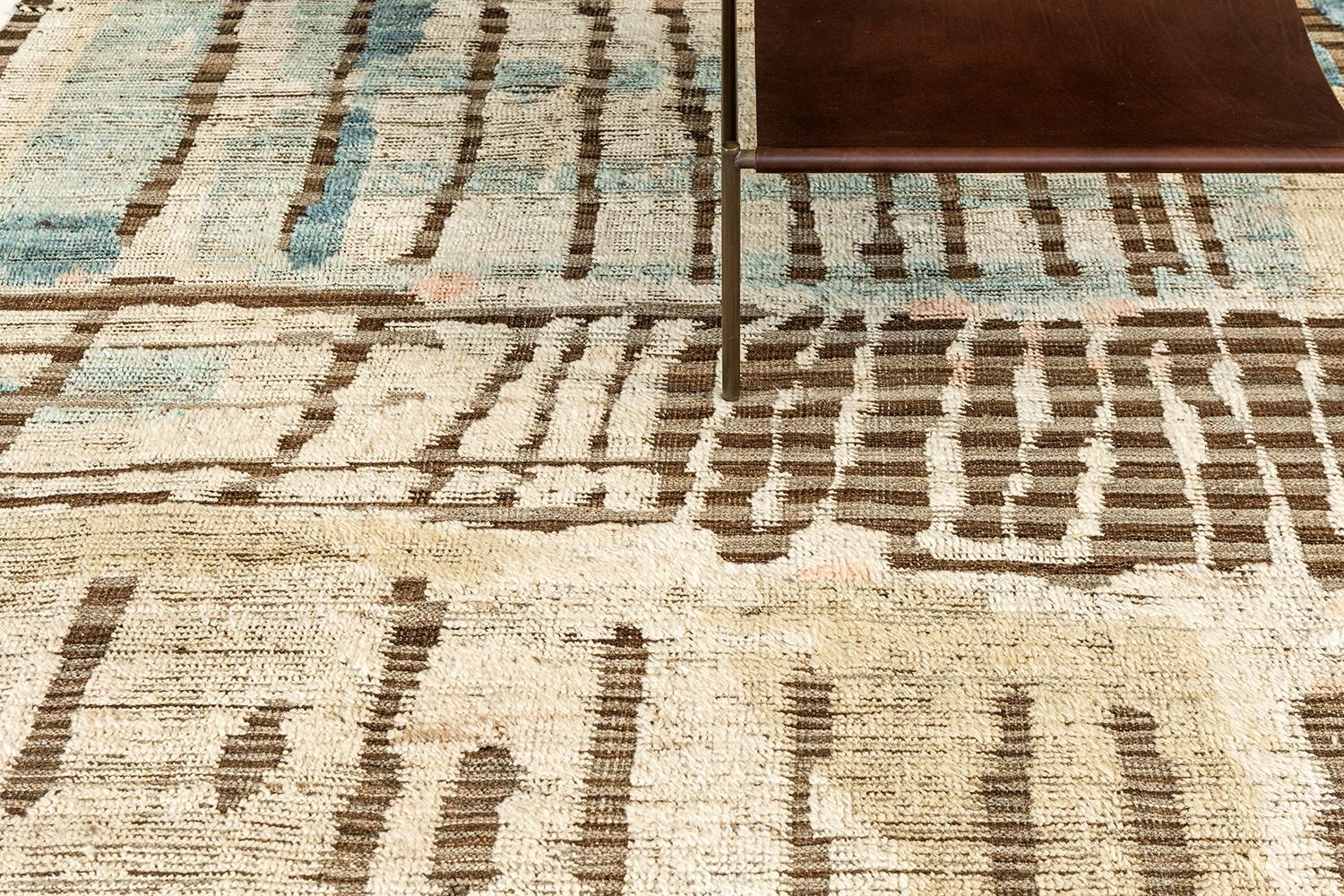 Afghan Nazmiyal Collection Nature Colors Modern Distressed Rug 9 ft 11 in x 13 ft 6 in