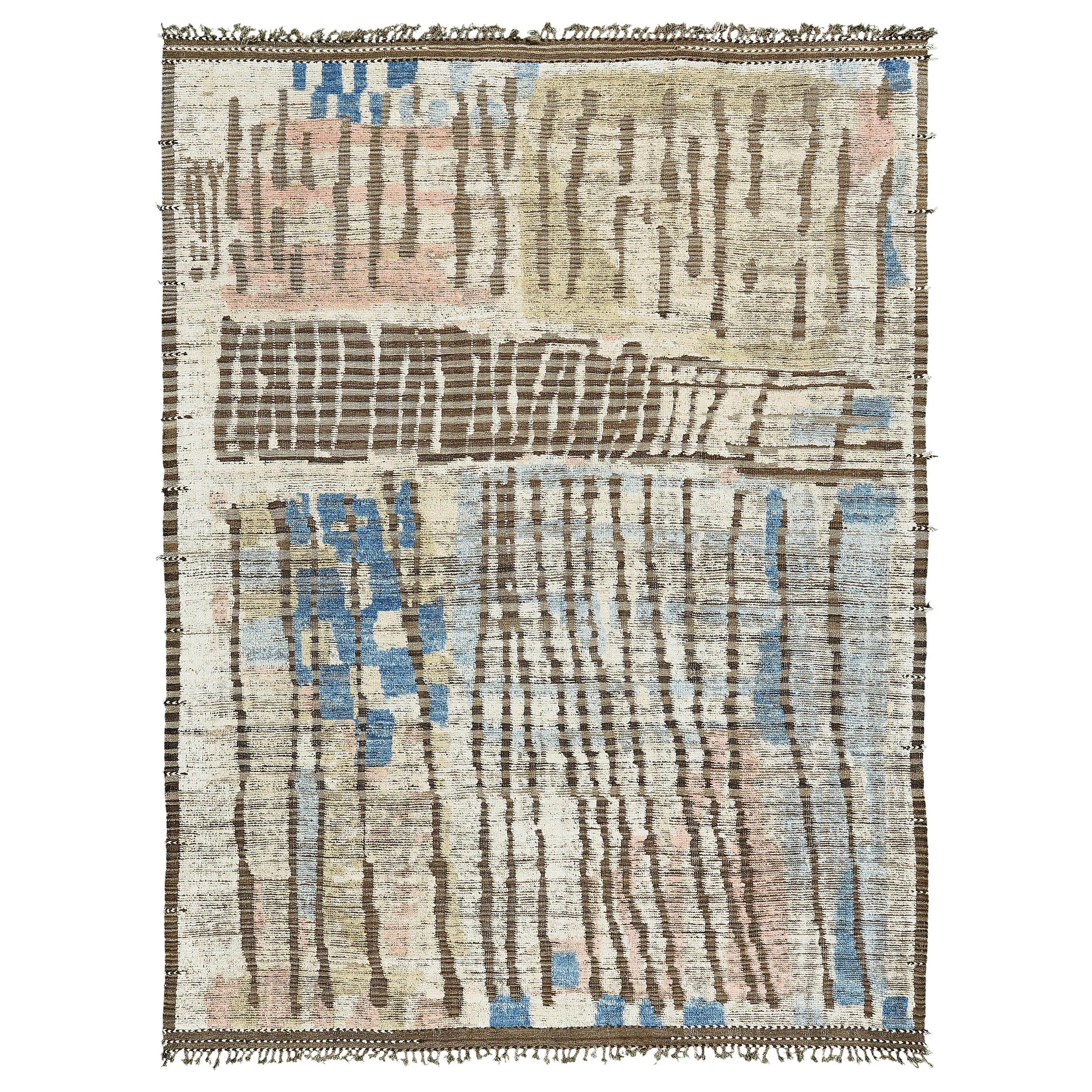 Nazmiyal Collection Nature Colors Modern Distressed Rug 9 ft 11 in x 13 ft 6 in