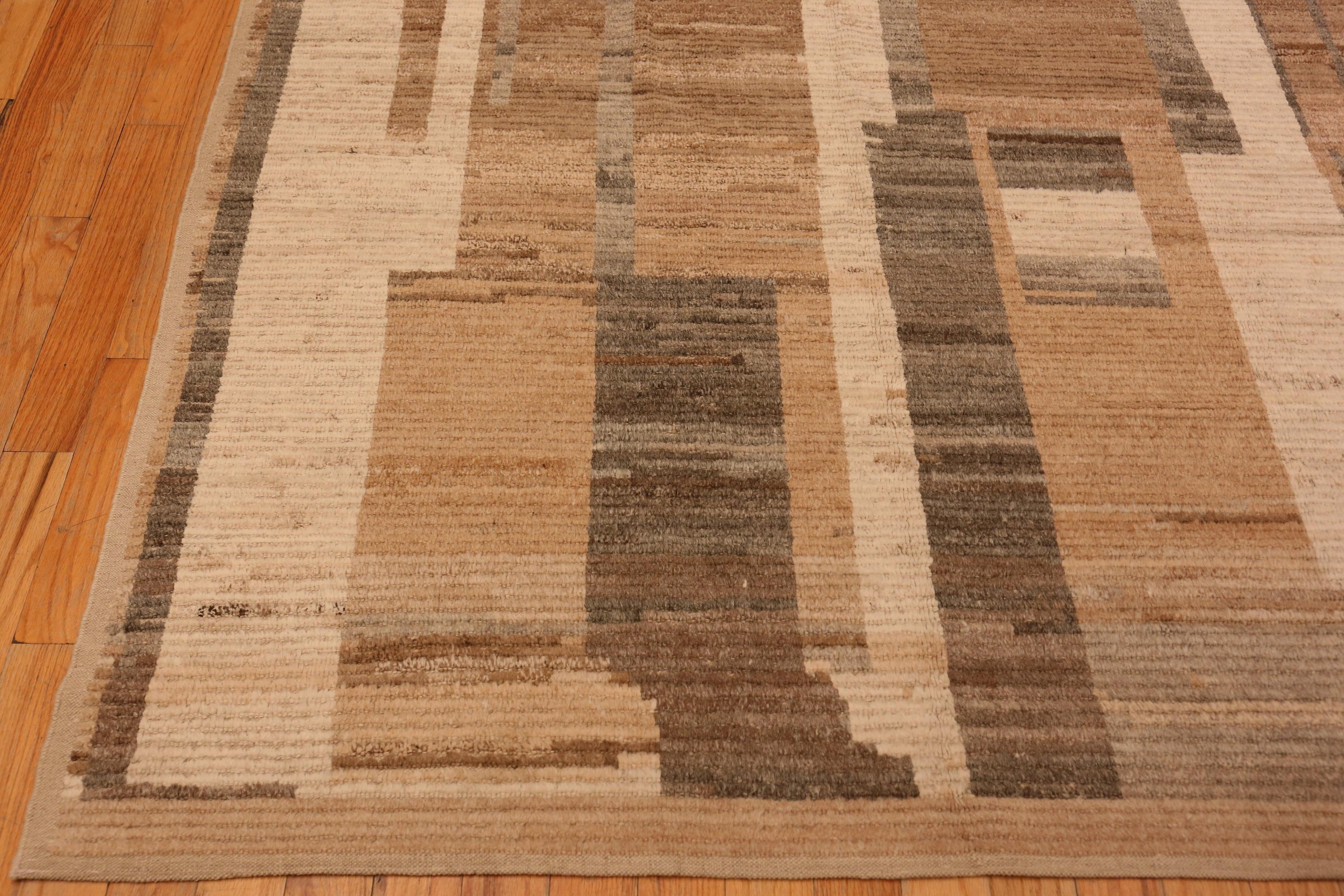 Hand-Knotted Nazmiyal Collection Nature Inspired Modern Moroccan Rug. 9 ft 1 in x 11 ft 11 in For Sale
