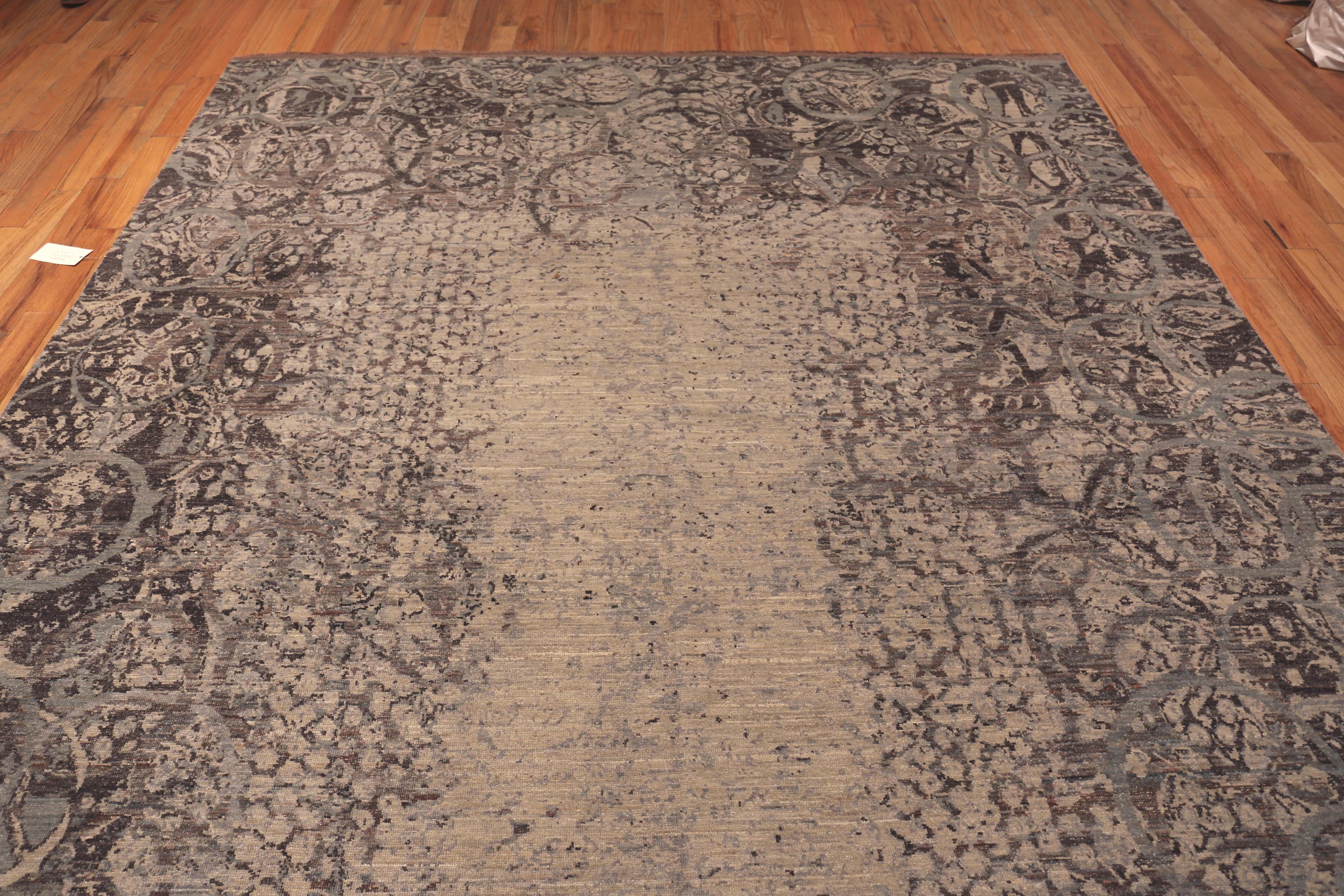 Collection Nazmiyal - Tapis transitionnel moderne inspiré de la nature. 9 ft x 12 ft 4 in