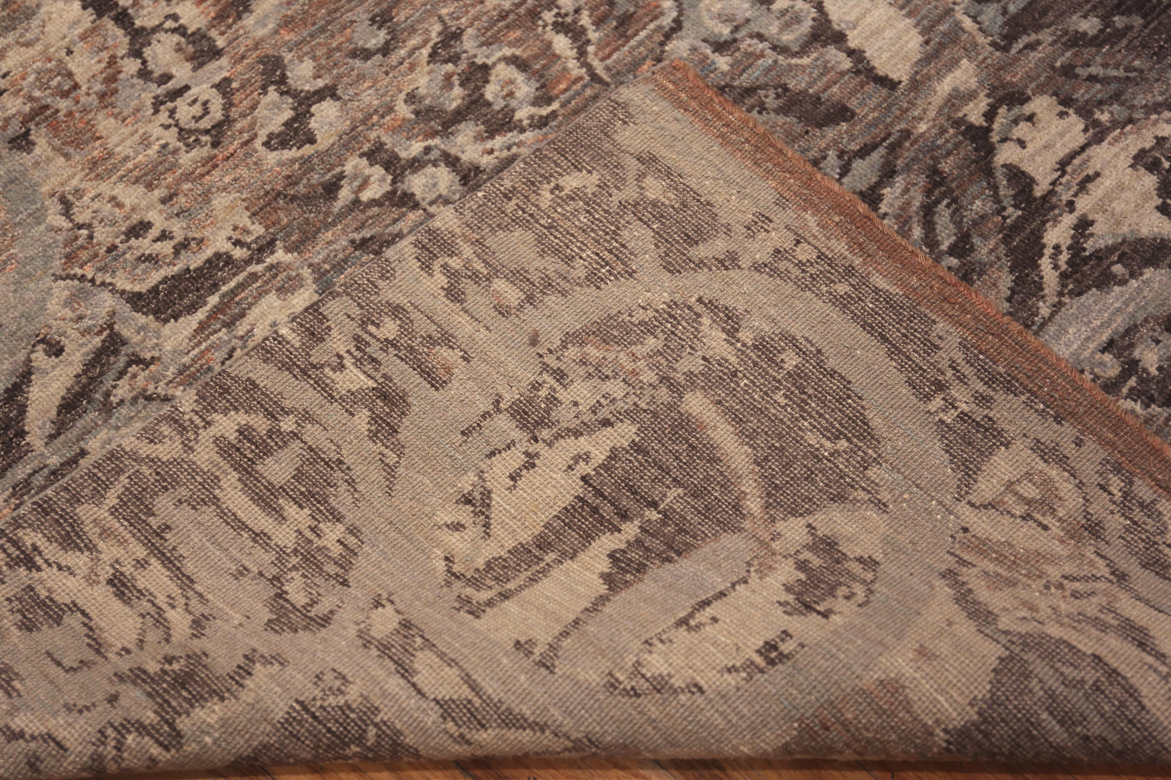 Moderner Übergangsteppich der Nazmiyal Kollektion, von der Natur inspiriert, 2,44 m x 3,66 m (Wolle) im Angebot