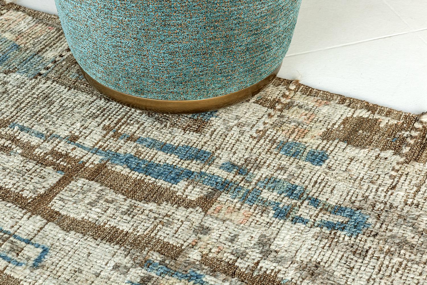 Hand-Knotted Nazmiyal Collection Nature Modern Distressed Rug 3 ft 11 in x 5 ft 10 in