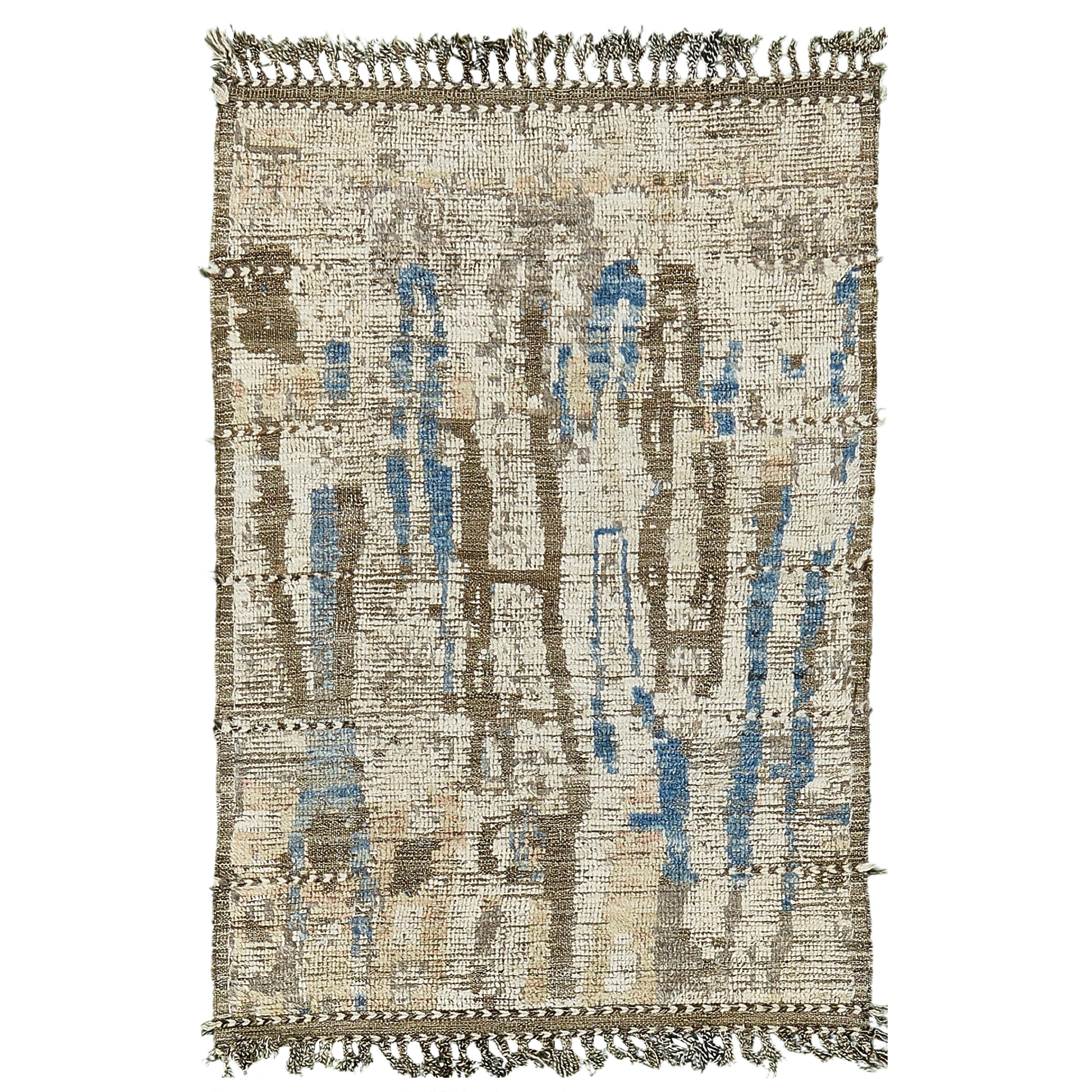 Nazmiyal Collection Nature Modern Distressed Rug 3 ft 11 in x 5 ft 10 in