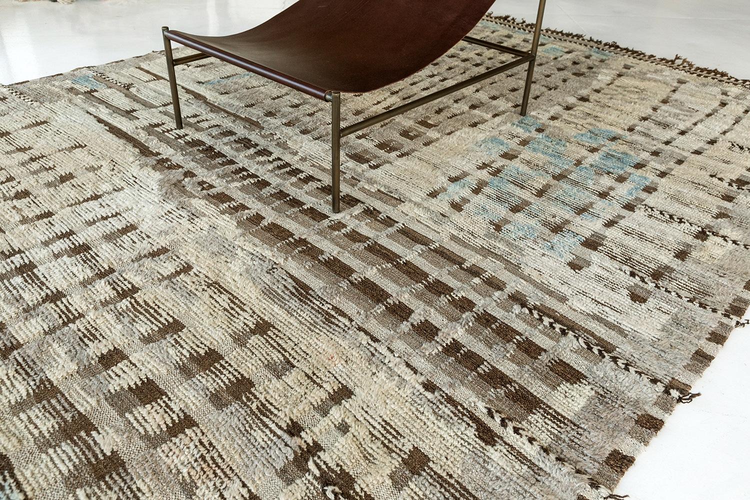 Afghan Nazmiyal Collection Nature Tones Modern Distressed Rug. 7 ft 10 in x 10 ft 3 in