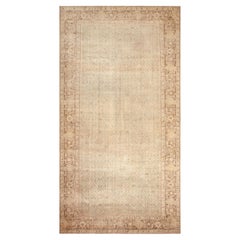 Nazmiyal Collection Neutral Antique Persian Malayer Rug 6 ft 8 in x 16 ft